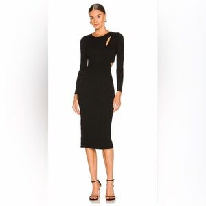 ASTR The Label Alora Cutout Sweater Dress - Black Size Large